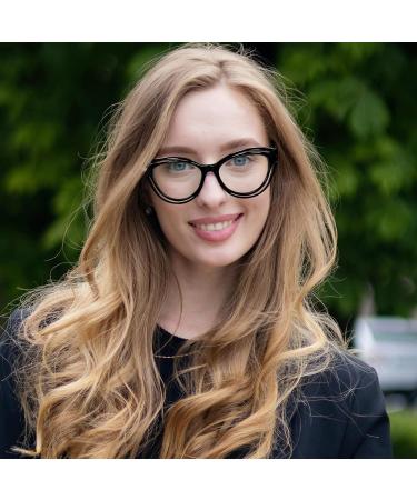FEISEDY Blue Light Blocking Glasses for Women - Vintage Cat Eye Frame - Anti Fatigue - B0169 Black - 50mm - Buy Online on GoSupps.com