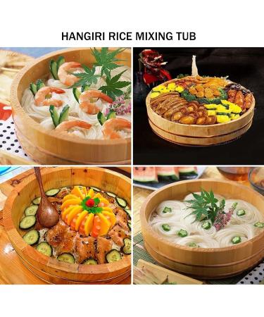 11 Sizes Wooden Sushi Rice Bowl - Sushi Rice Mixing Tub Japanese Bibimbap Serving Dish for Restaurant Home Kitchen Tool 39x9.5cm (36x8cm) - Buy Online on GoSupps.com
