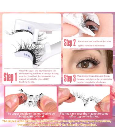 Magnetic Eyelashes Cat Eye Wispy Lashes Magnetic False Eyelashes with Applicator No Glue Needed Natural Strip Lashes Durable 1 Pair Magnetic Lashes - Buy Online on GoSupps.com