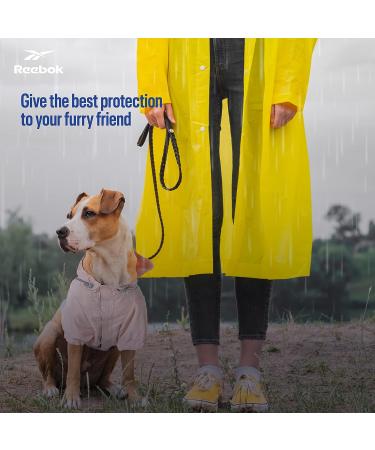 Reebok Pink X-Small Dog Raincoat with Hoodie | Waterproof Jacket for Small to Large Dogs | Adjustable Drawstring & Leash Hole - Buy Online on GoSupps.com