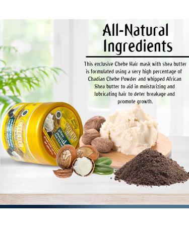 Amalico Shea Butter & Chebe Powder Hair Treatment - 12.7 Oz | Promotes Hair Growth - Buy Online on GoSupps.com