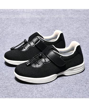 WCXTY Swollen Feet Sneakers - Lightweight Diabetic Shoes for Women Men - Non-Slip Breathable Slippers for Edema/Plantar Fasciitis - Size 8, Black - Buy Online on GoSupps.com