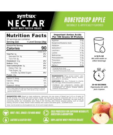 Syntrax Nutrition Nectar Whey Isolate Protein Powder - Honeycrisp Apple Flavor 100% Pure 2 lbs | Shop Internationally - Buy Online on GoSupps.com