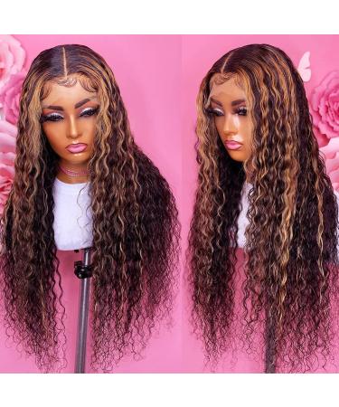 Giannay Highlight Lace Front Wig 24 - Deep Curly Wave Synthetic Wig for Black Women with Natural Hairline - Buy Online on GoSupps.com