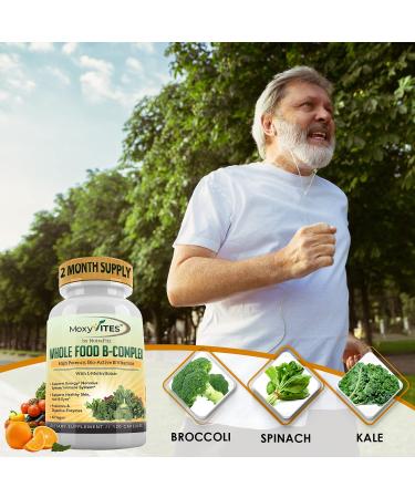 Vitamin B Complex Whole Food Supplement - Vegan 120 Capsules for Stress, Energy, and Immune Support - Buy Online on GoSupps.com