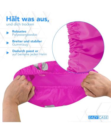 EAY CASE BITHELM Rain Cover | Water-Repellent Helmet Protection with Reflector | Pink Elastic Band Safety Gear for Riders - Buy Online on GoSupps.com