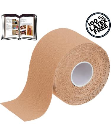 BB Sport Kinesiology Tape 5cm x 5m - Elastic Waterproof Physio Tape Set in Beige | E-book & Application Brochure | International Shipping Available - Buy Online on GoSupps.com