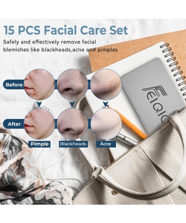 15 PCS Pimple Popper Tool Kit | Blackhead Remover & Acne Extractor Set with Metal Case - Buy Online on GoSupps.com