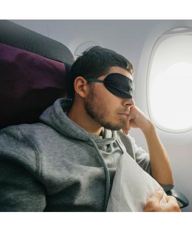 Sleep Mask 2 Pack - Light Blocking Eye Masks for Sleeping Adjustable Soft Eye Covers for Men & Women (Pink & Black - Buy Online on GoSupps.com