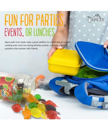 Apexy Jelly Fruit TikTok Candy Trend Mix | Assorted Fruit Shaped Jelly - Strawberry, Mango, Apple, Pineapple, Grape | 9.87oz - Buy Online on GoSupps.com