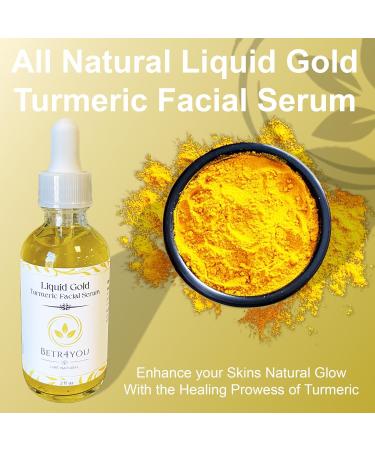 BETR4YOU Official | Liquid Gold Turmeric Facial Serum | All-Natural Botanical Stem Cells | 2 Oz | Best Seller on TikTok | Shop Internationally - Buy Online on GoSupps.com