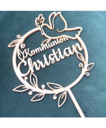 Personalized Wooden Cake Topper | Custom Name Decorations for Birthdays Weddings Baptisms & Communions - Perfect Cake Decoration - Buy Online on GoSupps.com
