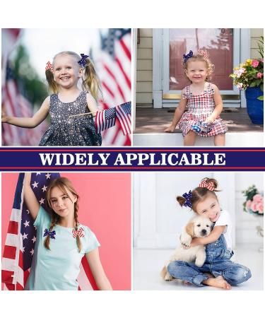 Whaline 4th of July Bow Hair Clips - Patriotic Stars and Stripes Barrettes for Girls and Women | American Flag Hair Accessories for Independence Day & Memorial Day (6Pcs) - Buy Online on GoSupps.com