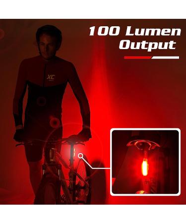 Apace Bike Tail Light - USB Rechargeable, Super Bright 100 Lumens LED, Red Taillight for Optimum Cycling Safety - Buy Online on GoSupps.com