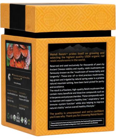 Mehdi Reishi Organic Reishi Mushroom Spores Powder 30 Servings - 100% Pure Premium and Organic Spores-Ganoderma Lucidum Lingzhi - High Potency Triterpenes (30 Grams) - Buy Online on GoSupps.com