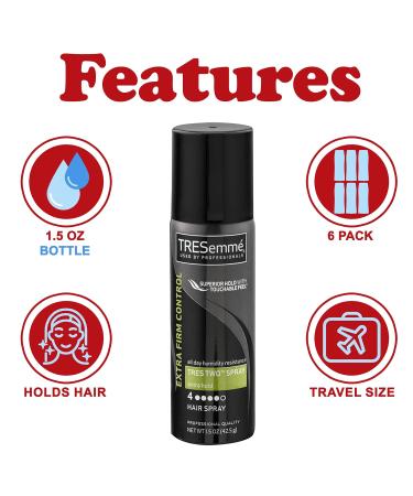 Tresemme Tres Two Extra Hold Hair Spray 1.5 Ounce (Pack of 6) by TRESemme - Buy Online on GoSupps.com