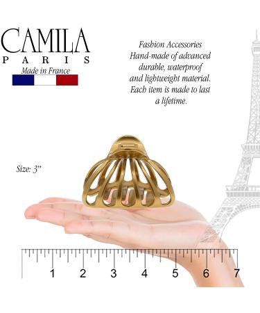 Camila Paris CP3052 French Octopus Hair Clip - Large Claw Clip for Thick & Long Hair, No-Slip Grip - Gold, Made in France - Buy Online on GoSupps.com