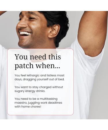 The Patch Remedy Energy Patches - 30 Topical Patches with Caffeine from Guarana Extract, Taurine, Glucuronolactone, Green Tea, Vitamin B3, B5, B6, Transdermal Caffeine Patches Energy - Buy Online on GoSupps.com