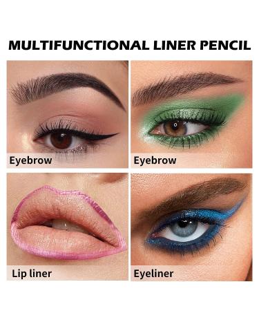 Boobeen Colorful Gel Eyeliner Pencil Set | Waterproof Matte Metallic Eyeliner Pen for Women Dark Purple - Buy Online on GoSupps.com