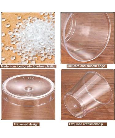 200 Crystal Clear Plastic Shot Glasses 1oz Mini Shot Glasses Plastic Shot Cups Clear Disposable Cups Wine Tasting Cups for Condiments Party Shot Glasses - Buy Online on GoSupps.com