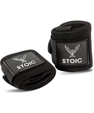 Stoic 18 Wrist Wraps - Professional Grade for Weightlifting, Powerlifting, Cross Training - Men and Women - Black - Buy Online on GoSupps.com