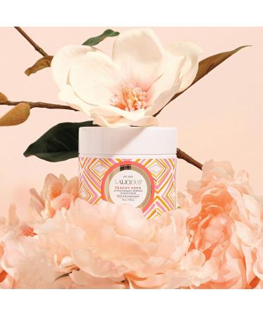 LaLicious Peachy Keen Extraordinary Whipped Sugar Scrub - Limited Edition Exfoliating Body Scrub with Creamy Peach & Jasmine Petals for Spring (16oz) - Buy Online on GoSupps.com