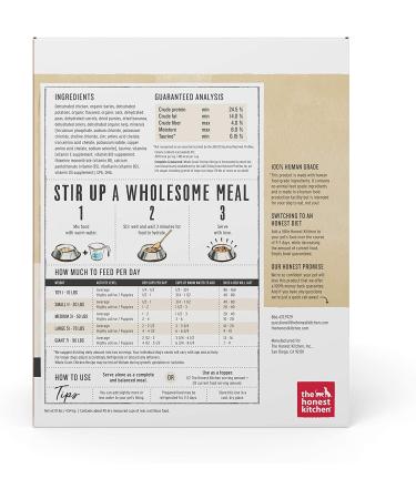 Honest Kitchen Dehydrated Whole Grain Dog Food - Chicken, 10lb | Human Grade Complete Meal & Topper - Buy Online on GoSupps.com