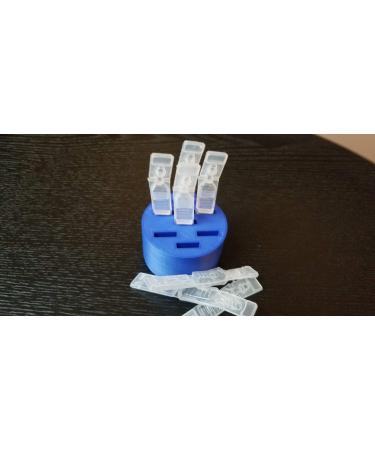 Round Eye Drop Vial Holder - Holds Seven (7) Vials - Perfect to Help Keep Track of Your Daily Usage, While Keeping Eye Drop vials Upright & conveniently Available - Made in USA - Znet3D (Blue)