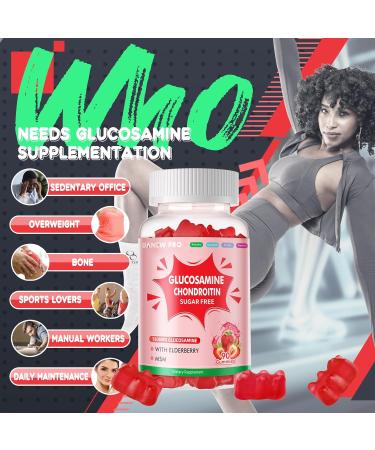 Glucosamine Chondroitin Gummies with MSM & Elderberry Extra Strength - Joint Support Antioxidant Immune Support Supplement for Adults Men & Women.90 Strawberry Gummies Strawberry 90 Count (Pack of 1) - Buy Online on GoSupps.com