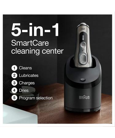 Braun Series 9 9385cc Electric Razor for Men - Waterproof Foil Shaver with Pop-Up Trimmer, Wet & Dry Shave - Clean & Charge SmartCare Center, Leather Travel Case - Black - Buy Online on GoSupps.com