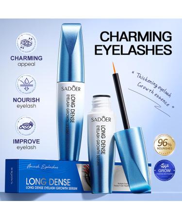 SDSM Eyelash serum 10 ml without hormones eyelash care for eyelashes fast growth eyebrow enhancer for voluminous eyelashes and natural density eyebrows - Buy Online on GoSupps.com