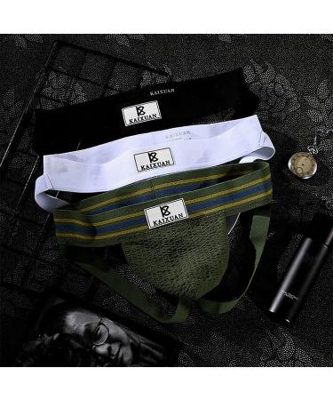 JOCKLAND Men's Wide Band Mesh Jock Strap - Black Medium | Athletic Supporter for Gym and Vasectomy - Buy Online on GoSupps.com