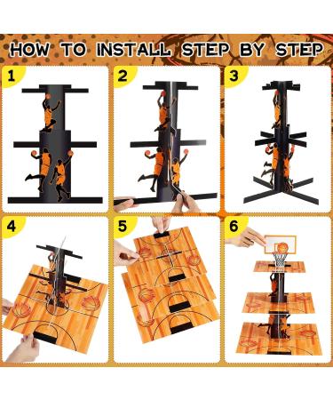 3 Tier Basketball Party Decorations Cupcake Stand Basketball Theme Party Favors Cupcake Holder Basketball Sports Theme Cupcake Holder for Teenagers Basketball Sports Birthday Party Supplies Decor - Buy Online on GoSupps.com