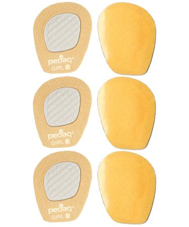 pedag Girl Anti-Slip Forefoot Inserts for High Heel Footwear Handmade in Germany Sandals Pumps and Mules Textured Grip Real Leather One Size Fits All Tan 3 Pair Three Pair Pack Tan