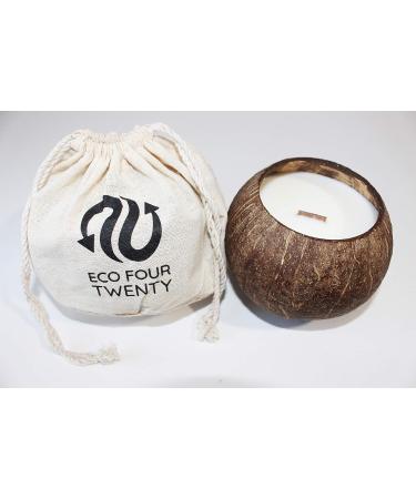 Eco Four Twenty Natural Coconut Candle | 40+ Hour Burn | Real Coconut & Soy Wax | Luscious Lavender Scent - Buy Online on GoSupps.com