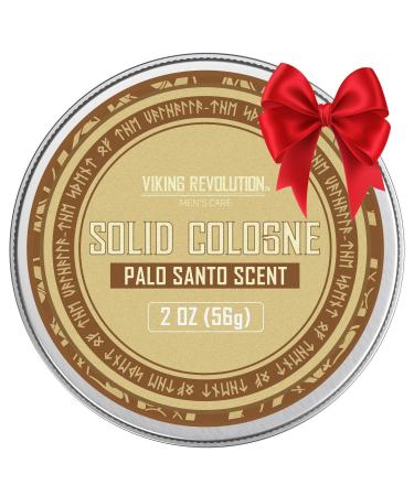 Viking Revolution Palo Santo Mens Solid Cologne Men 2 Oz - Men Solid Perfume with Palo Santo Cologne for Men - Balm Cologne for Mens Cologne Balm Travel Cologne Wax (1 pack Palo Santo) Palo Santo 2 Ounce (Pack of 1)