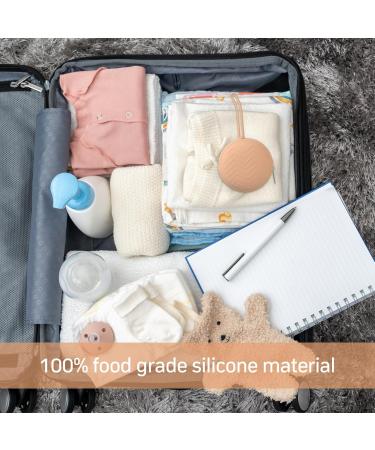 Tibapla Silicone Baby Pacifier Box - BPA-Free Portable Storage for Trips & Home - 2 Pack (Bean Paste + Apricot) - Buy Online on GoSupps.com