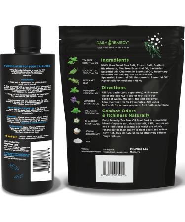 Professional Foot Callus Remover Gel Set - 8oz Callus Gel & 16oz Tea Tree Oil Foot Soak - Ultimate Pedicure Kit for Smooth Feet - International Shipping Available - Buy Online on GoSupps.com