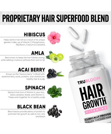 St. TROPICA Natural Hair Growth Vitamins - Clinically Proven Formula for Thicker, Fuller, Longer Hair - 30 Count - 1 Month Supply - Buy Online on GoSupps.com