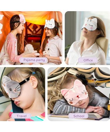 Cute Animal Sleep Mask Set for Kids - 6 Soft & Lightweight Eyeshades for Girls, Teens - Funny Cat Blindfolds - Perfect for Kitty Slumber Party Favors - Buy Online on GoSupps.com