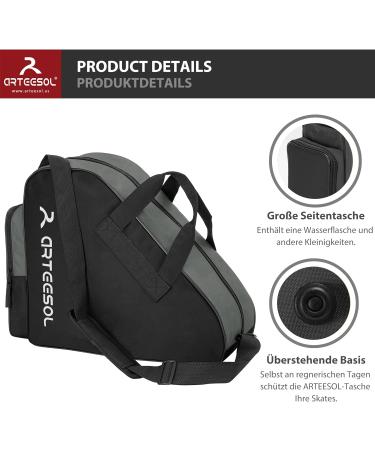 Blackace Arteesol Roller Skates Bag | Inline & Ice Skates Bag for Kids & Adults | Black-Grey International Shipping - Buy Online on GoSupps.com