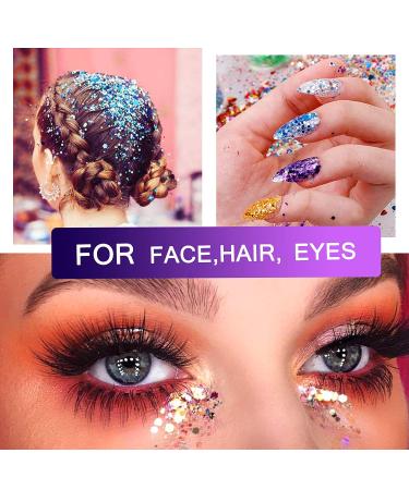 12 Pieces Nail & Body Glitter Sequins - Perfect for Festivals & Parties | Shine Bright with Makeup & Hair Glitter - Buy Online on GoSupps.com