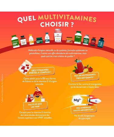 Nutri&Co Multivitamins and Minerals 25 Nutrients - Zinc Vitamins A B C D3 E K2 Bio-active & Minerals High Absorption - 90 Vegan Capsules - Packaged in France - Buy Online on GoSupps.com