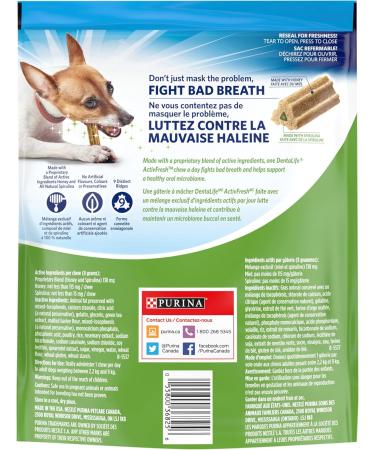 DentaLife ActivFresh Dog Treats for Mini Breed Dogs - 479 g Pouch (1 Pack) 479 g (Pack of 1) - Buy Online on GoSupps.com