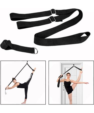 OFKPO Adjustable Yoga Straps for Stretching Leg Stretcher for Ballet Dance Gymnastics Exercise (Black) - Buy Online on GoSupps.com