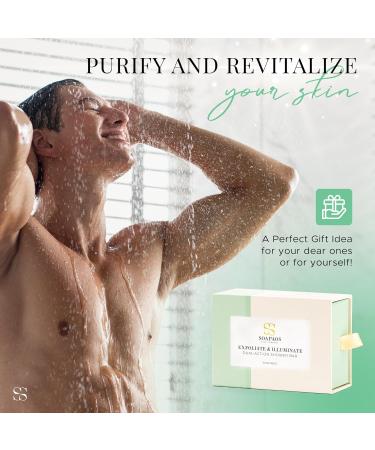 All Natural Vegan Shower Bar Soap - Moisturizing & Exfoliating with Pumice Zeolite Kaolin Camellia & Sunflower Oils - International Shipping Available - Buy Online on GoSupps.com