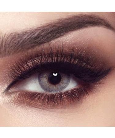 Bella elite colored contact lenses gray beige (diopttria -0.00) -strongly covering monthly lenses for 3 months gray -brown color lenses perfect for dark eyes
