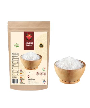 Sea Salt Coarse (1kg/35.27 oz) | Perfect for a Wide Range of Dishes | GMO Free | Additive Free | Gluten Free | 100% Natural Salt