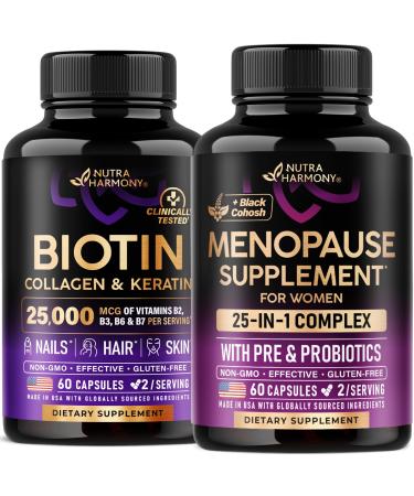 NUTRAHARMONY Biotin Collagen Keratin & Menopause Capsules