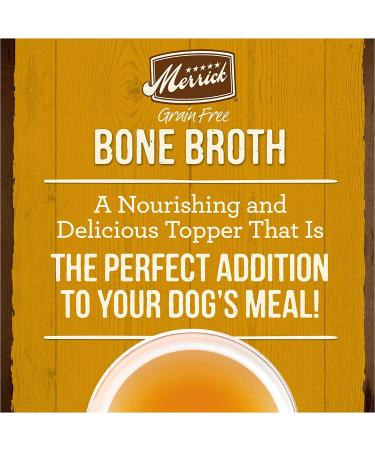 Merrick Grain-Free Chicken Bone Broth Dog Food Topper with Superfoods & Turmeric - 7 oz Pouch - Buy Online on GoSupps.com